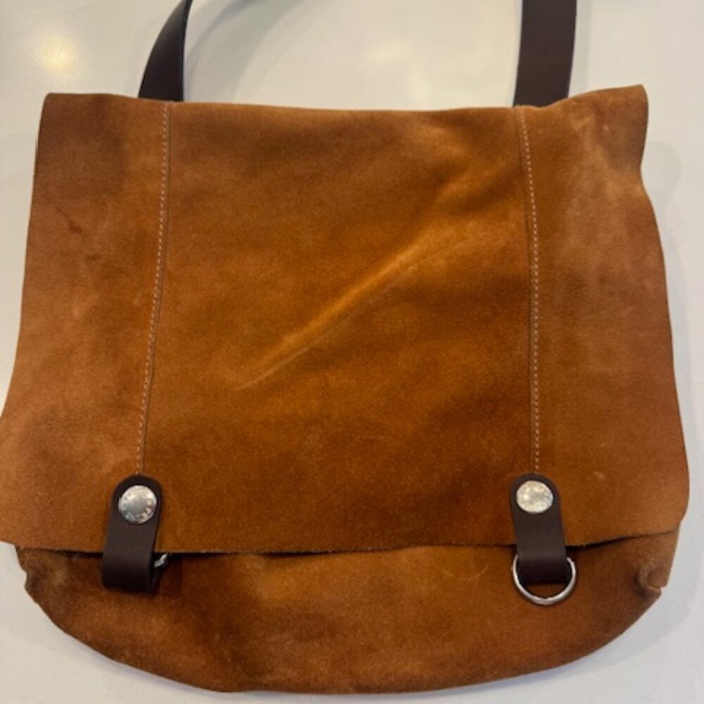 Prune Suede Crossbody Bag